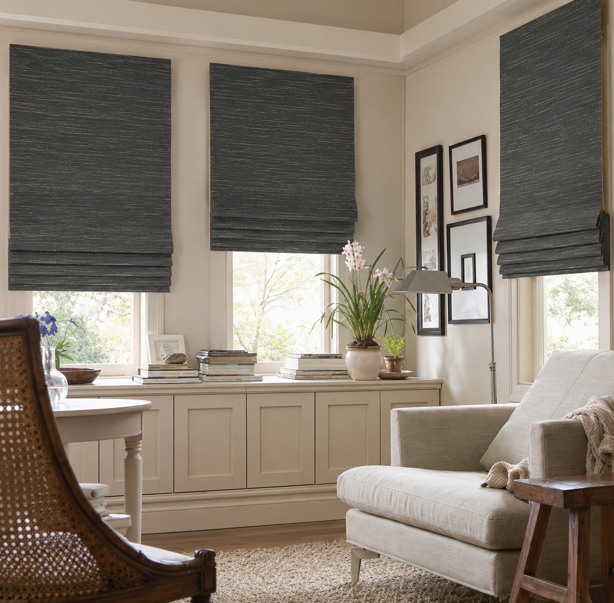 Roman Blinds installation 2
