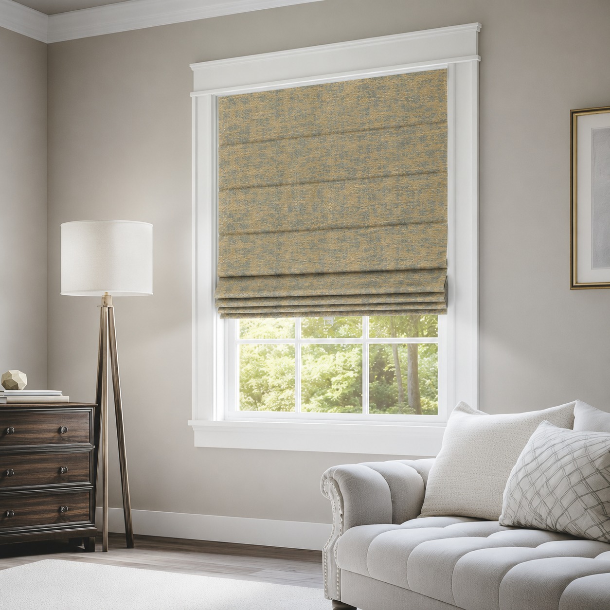Roman Blinds installation 1